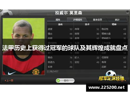 法甲历史上获得过冠军的球队及其辉煌成就盘点